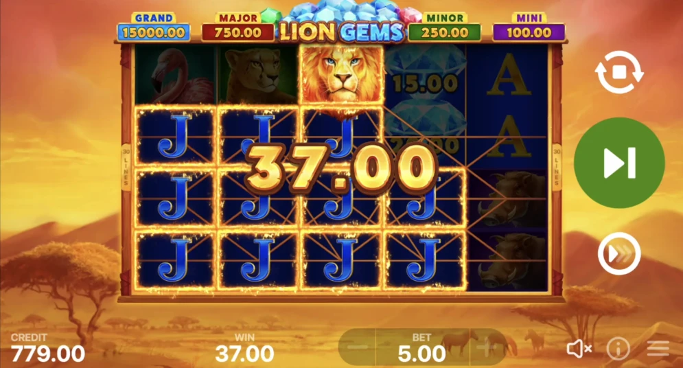 Lion Gems: Hold and Win Slot